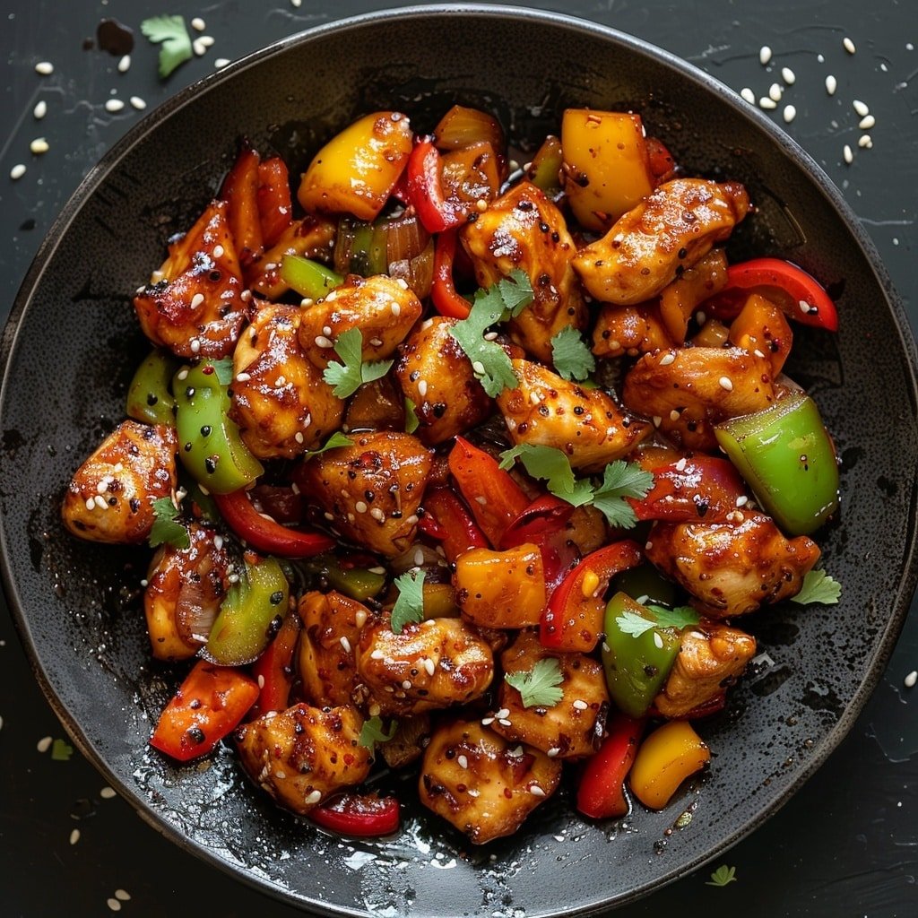 Fiery Garlic Chicken Stir Fry Recipe - Recipe Image
